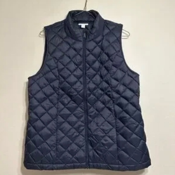J. Jill Jackets & Blazers - J. Jill Women's Navy Quilted Vest